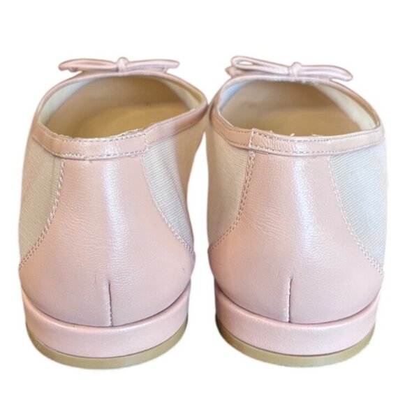 Stuart Weitzman Arabella Leather Trimmed Mesh Ballet Flats Ginger Size 8 - Picture 7 of 8